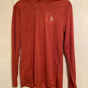 Spyder Active Men’s Hooded Pullover Long Sleeve Sports Wear, Size Medium